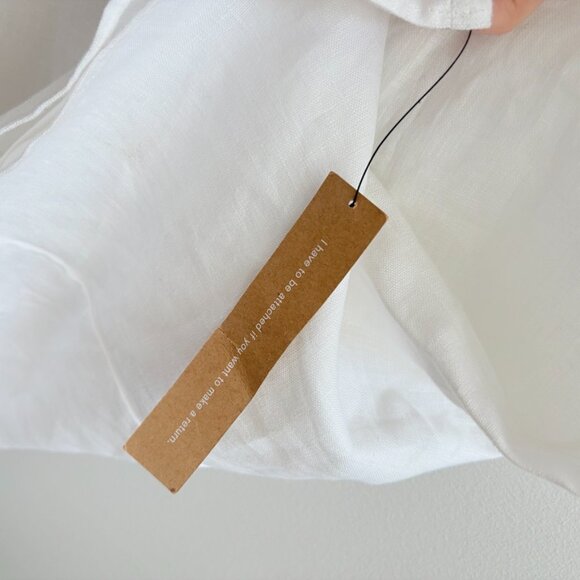 Reformation Cherise Linen Midi Long Dress NWT White Size 6 - Picture 12 of 13